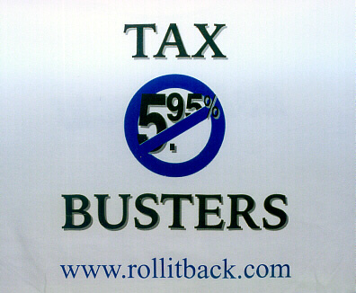 The coveted "Tax Busters" t-shirt