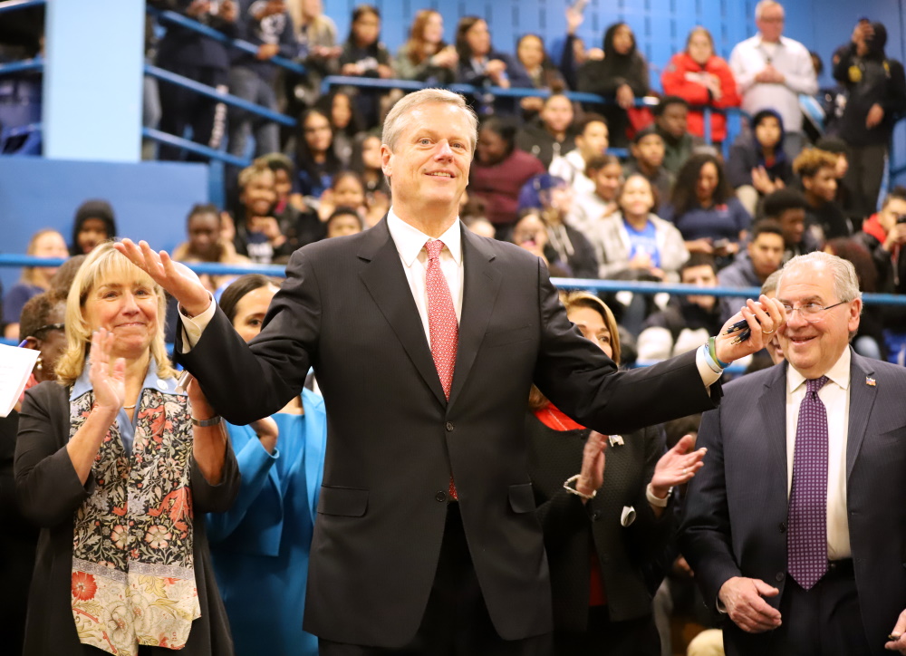 Baker signs Ed Bill-abandons Prop 2 1/2